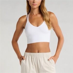 Zella White Seamless Strappy Bra